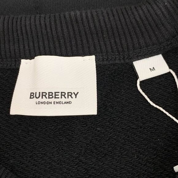 CM0449 Burberry Black Sweatshirt With Red Logo Print Medium - Picture 5 of 8